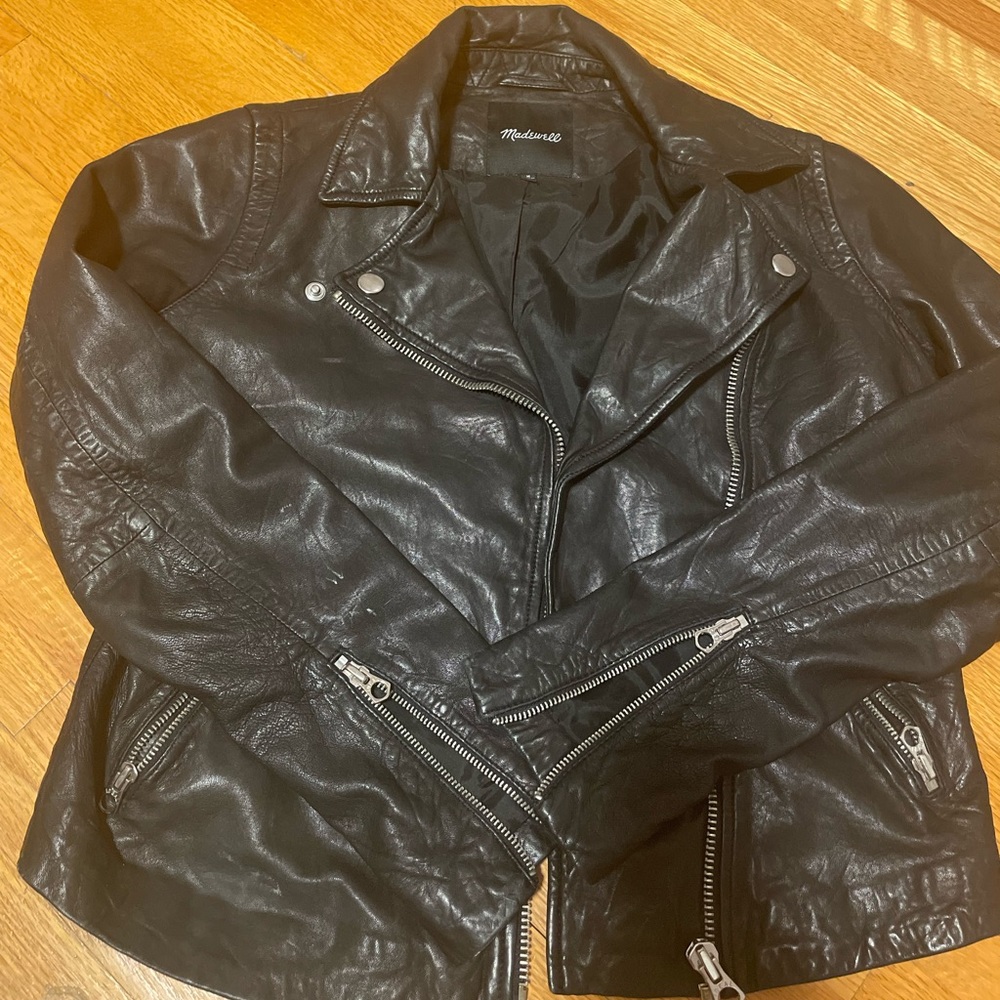 madewell genuine leather jacket